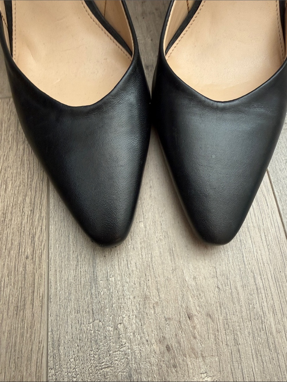 Vince Camuto Black Pointed-Toe Leather Pumps - Picture 4 of 4
